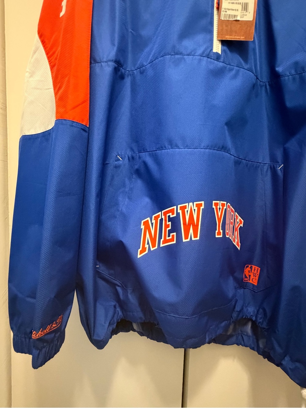 NWT Mitchell & Ness New York Knicks Pullover Half-Zip Windbreaker/Anorak Sz XXL - Picture 5 of 6